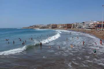 Oleaje en las playas de Telde/Antonio Rico.